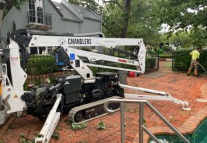 Rob feels the spider lift will extend his working longevity by 10 to 15 years. Image: Chandler's Tree Services