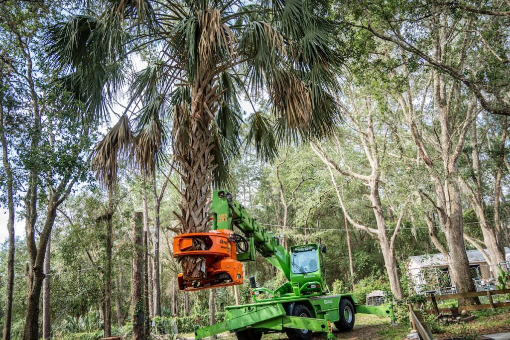 Telehandlers offer the lifting capacity of a crane, the manoeuvrability of a loader, and the precision of a material handler in one machine. Image: Merlo