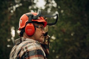 Wearing the right STIHL safety gear and knowing how to handle your saw safely is non-negotiable. Image: Hugh Davies