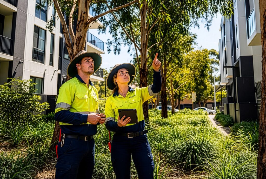 Generate reports using the AANZAA Risk and the TRIMS app. Images: Arboriculture Australia