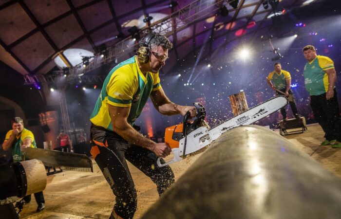 STIHL TIMBERSPORTS® athlete Laurence O’Toole supports Chainsaw Safety Week. Image: STIHL